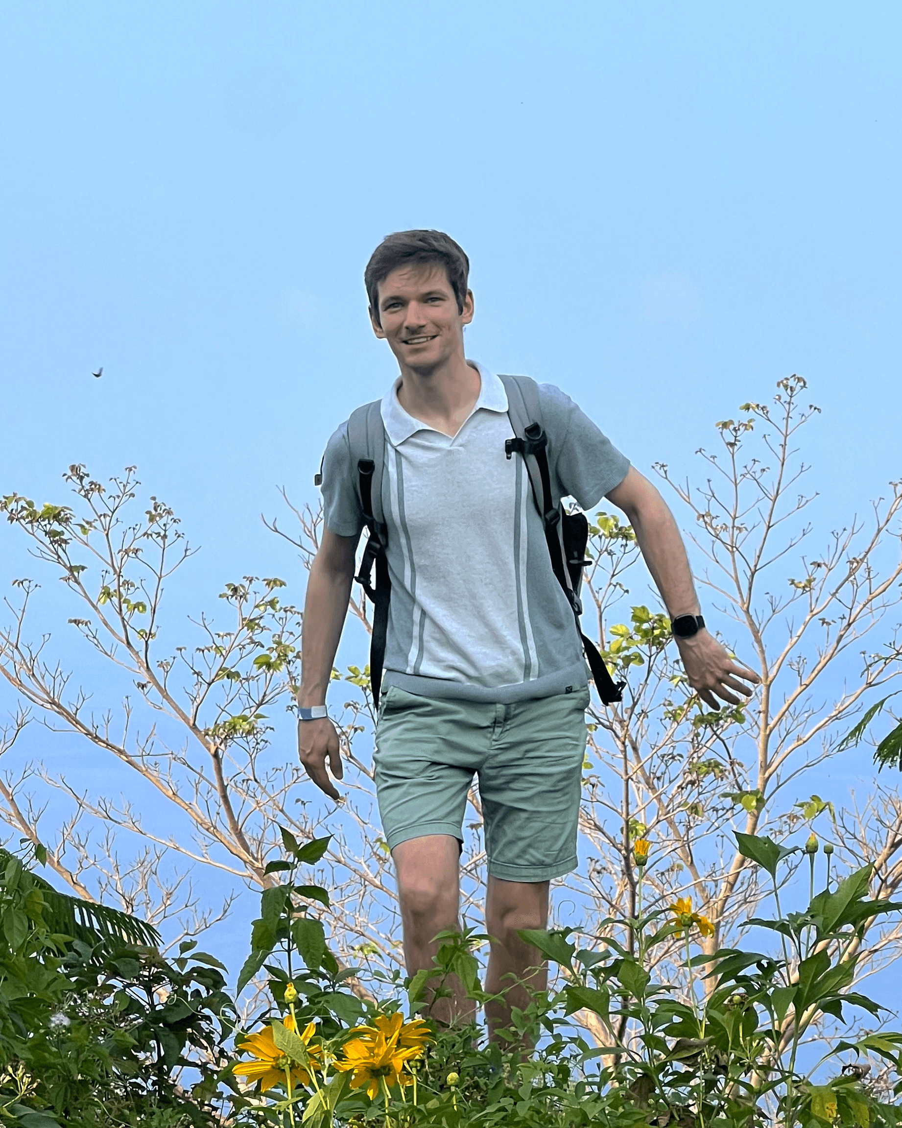 Matthew Fisher on his first day on Koh Tao island in Thailand