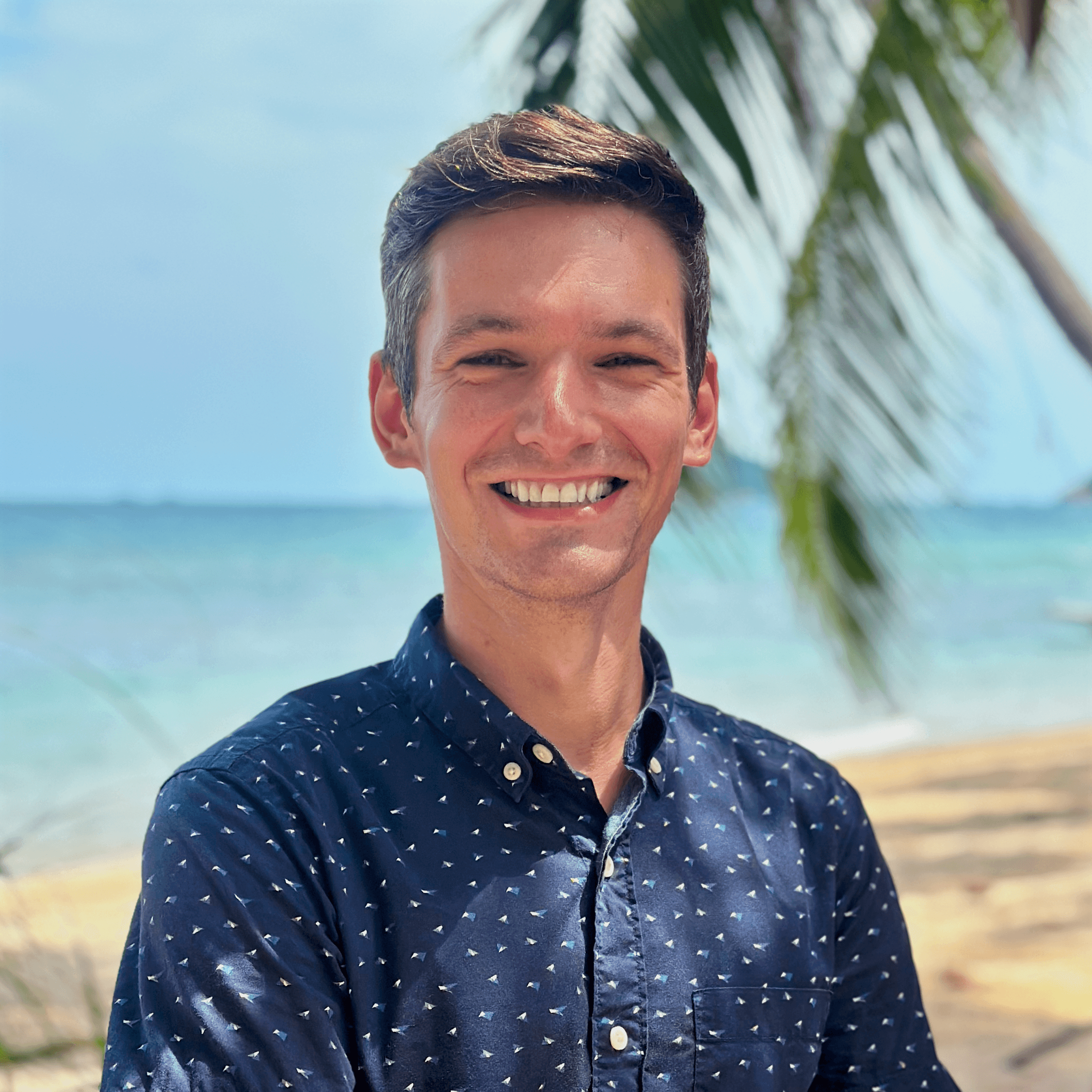 Beach portrait of Matthew Fisher on Koh Tao, Thailand