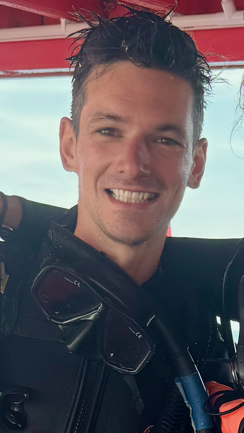 Suited up for the Open Water certification — Koh Tao, Thailand