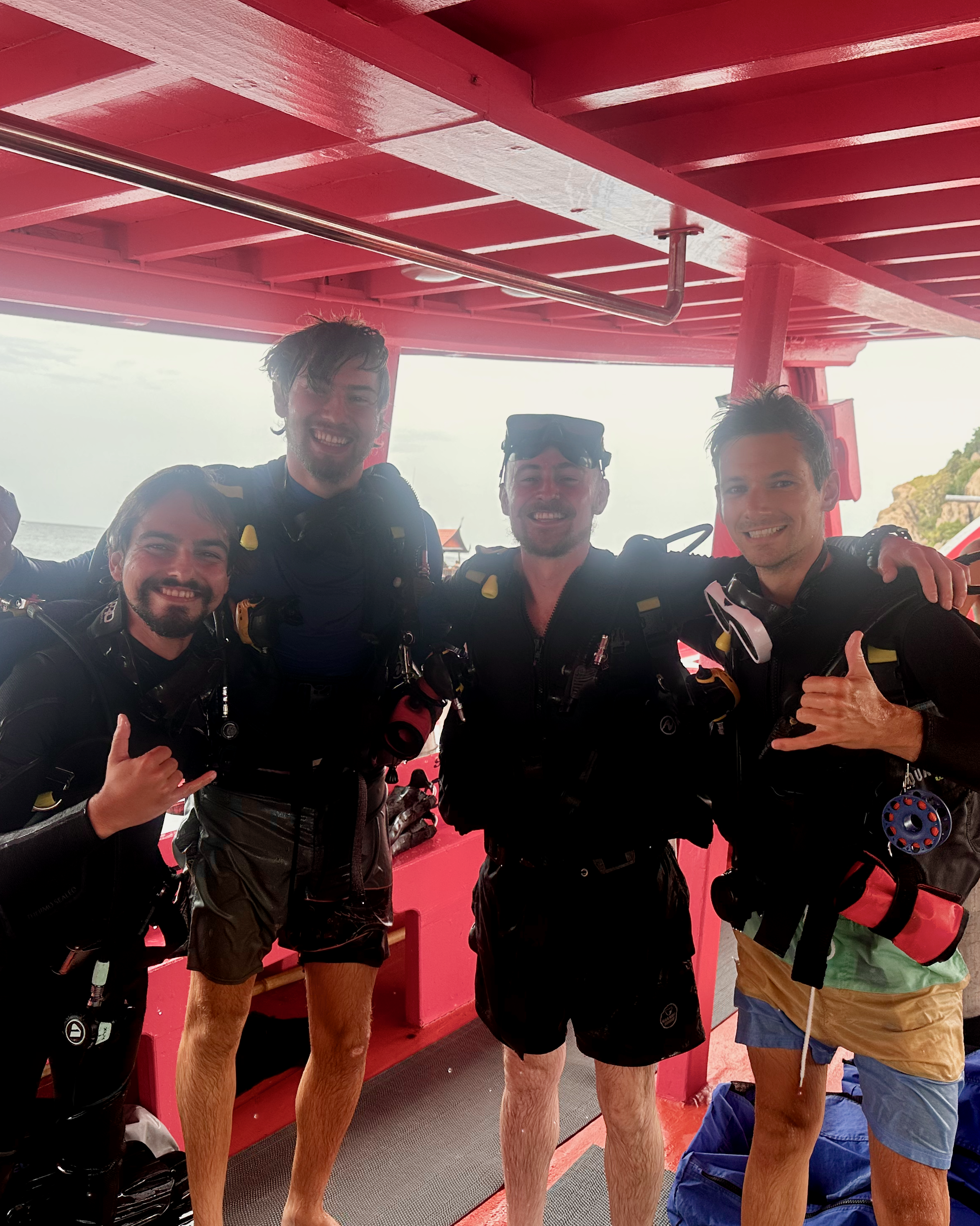 Course assist day — divemasters in training at Phoenix Divers, Koh Tao